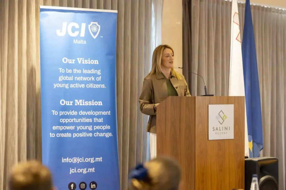 A speaker at a JCI Malta event